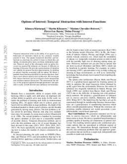 Options of Interest: Temporal Abstraction with Interest Functions