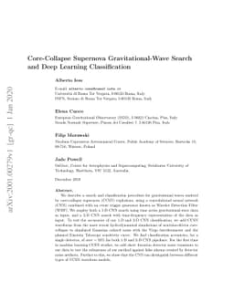 Core-Collapse Supernova Gravitational-Wave Search and Deep Learning
  Classification