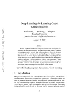 Deep Learning for Learning Graph Representations