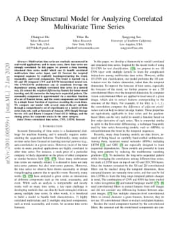 A Deep Structural Model for Analyzing Correlated Multivariate Time
  Series