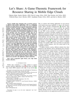 Let's Share: A Game-Theoretic Framework for Resource Sharing in Mobile
  Edge Clouds