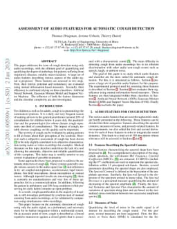 Assessment of Audio Features for Automatic Cough Detection