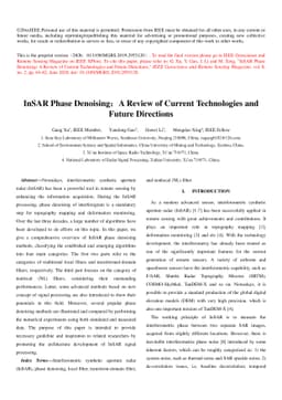 InSAR Phase Denoising: A Review of Current Technologies and Future
  Directions