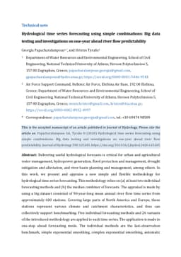 Hydrological time series forecasting using simple combinations: Big data
  testing and investigations on one-year ahead river flow predictability