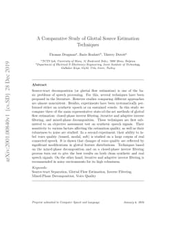 A Comparative Study of Glottal Source Estimation Techniques