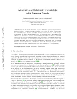 Aleatoric and Epistemic Uncertainty with Random Forests