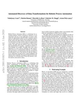 Automated Discovery of Data Transformations for Robotic Process
  Automation