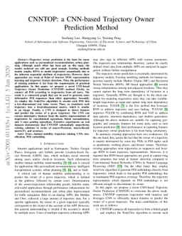 CNNTOP: a CNN-based Trajectory Owner Prediction Method