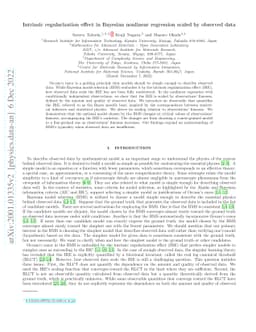 Intrinsic regularization effect in Bayesian nonlinear regression scaled
  by observed data