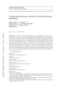 A Block-based Generative Model for Attributed Networks Embedding