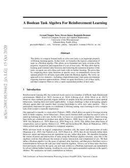 A Boolean Task Algebra for Reinforcement Learning
