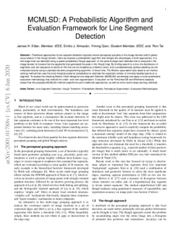 MCMLSD: A Probabilistic Algorithm and Evaluation Framework for Line
  Segment Detection