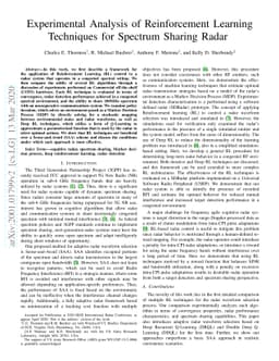 Experimental Analysis of Reinforcement Learning Techniques for Spectrum
  Sharing Radar