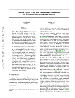 Scalable Hybrid HMM with Gaussian Process Emission for Sequential
  Time-series Data Clustering