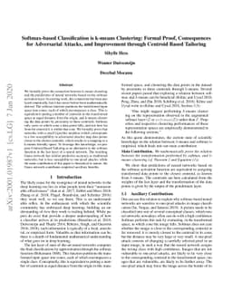 Softmax-based Classification is k-means Clustering: Formal Proof,
  Consequences for Adversarial Attacks, and Improvement through Centroid Based
  Tailoring
