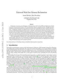 Universal Wait-Free Memory Reclamation