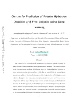 On-the-fly Prediction of Protein Hydration Densities and Free Energies
  using Deep Learning