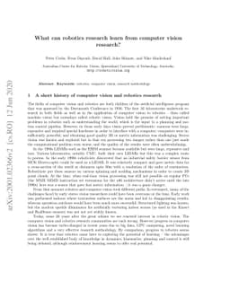 What can robotics research learn from computer vision research?