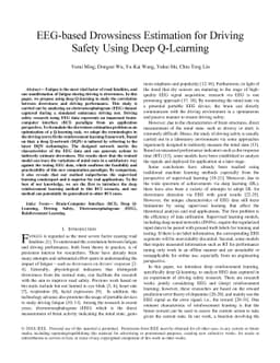 EEG-based Drowsiness Estimation for Driving Safety using Deep Q-Learning