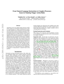 From Natural Language Instructions to Complex Processes: Issues in
  Chaining Trigger Action Rules
