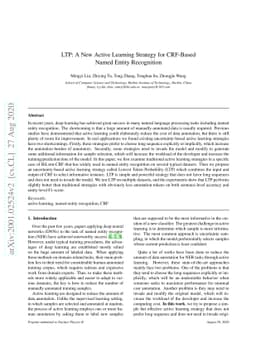 LTP: A New Active Learning Strategy for CRF-Based Named Entity
  Recognition