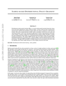 Sample-based Distributional Policy Gradient