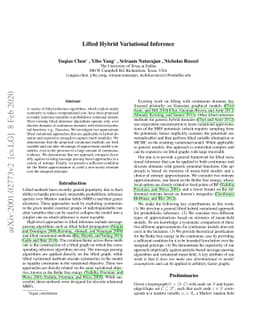 Lifted Hybrid Variational Inference