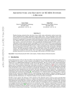 Architecture and Security of SCADA Systems: A Review