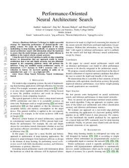 Performance-Oriented Neural Architecture Search