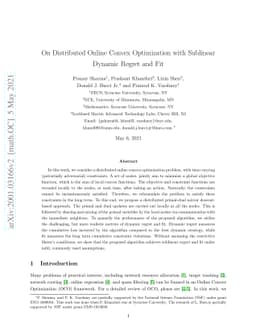 On Distributed Online Convex Optimization with Sublinear Dynamic Regret
  and Fit