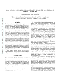 GraphEM: EM algorithm for blind Kalman filtering under graphical
  sparsity constraints