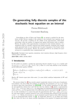 On generating fully discrete samples of the stochastic heat equation on
  an interval