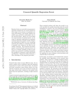 Censored Quantile Regression Forest