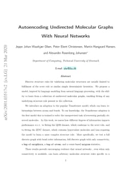 Autoencoding Undirected Molecular Graphs With Neural Networks