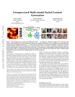 Unsupervised multi-modal Styled Content Generation