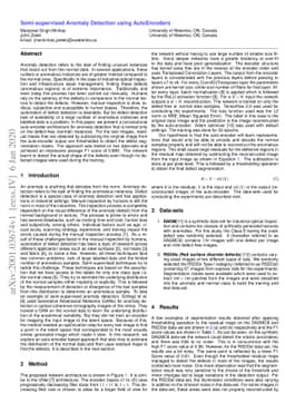 Semi-supervised Anomaly Detection using AutoEncoders