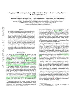Aggregated Learning: A Vector-Quantization Approach to Learning Neural
  Network Classifiers