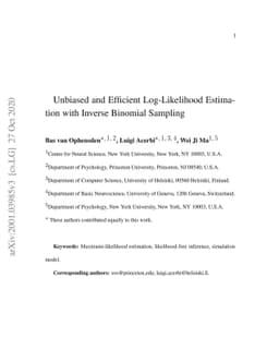 Unbiased and Efficient Log-Likelihood Estimation with Inverse Binomial
  Sampling