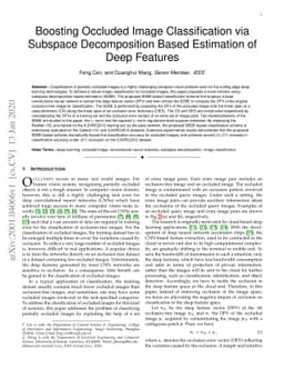 Boosting Occluded Image Classification via Subspace Decomposition Based
  Estimation of Deep Features