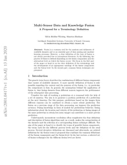 Multi-Sensor Data and Knowledge Fusion -- A Proposal for a Terminology
  Definition