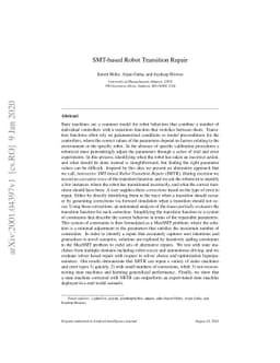 SMT-based Robot Transition Repair