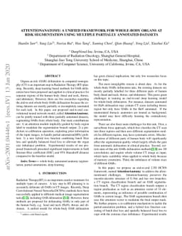AttentionAnatomy: A unified framework for whole-body organs at risk
  segmentation using multiple partially annotated datasets