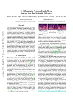 A Differentiable Perceptual Audio Metric Learned from Just Noticeable
  Differences