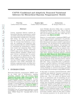 CATVI: Conditional and Adaptively Truncated Variational Inference for
  Hierarchical Bayesian Nonparametric Models