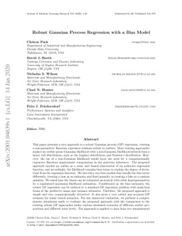 Robust Gaussian Process Regression with a Bias Model