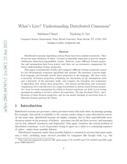 What's Live? Understanding Distributed Consensus