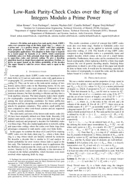 Low-Rank Parity-Check Codes over the Ring of Integers Modulo a Prime
  Power