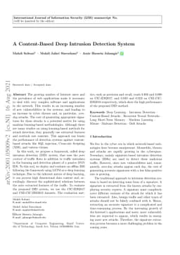 A Content-Based Deep Intrusion Detection System