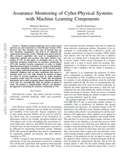 Assurance Monitoring of Cyber-Physical Systems with Machine Learning
  Components