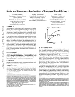 Social and Governance Implications of Improved Data Efficiency